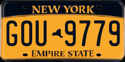NY license plate GOU9779