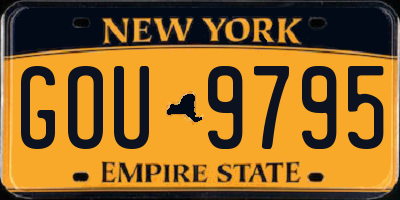NY license plate GOU9795