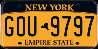 NY license plate GOU9797
