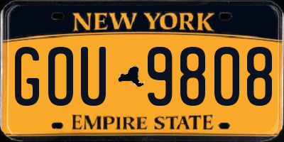 NY license plate GOU9808