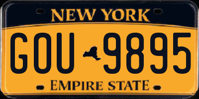 NY license plate GOU9895