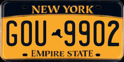 NY license plate GOU9902