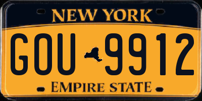 NY license plate GOU9912