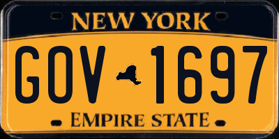 NY license plate GOV1697
