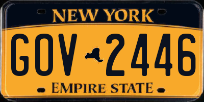 NY license plate GOV2446