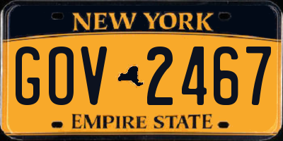 NY license plate GOV2467