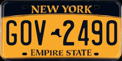NY license plate GOV2490
