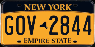 NY license plate GOV2844