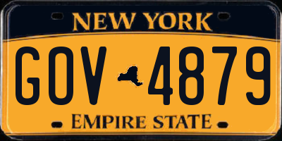 NY license plate GOV4879