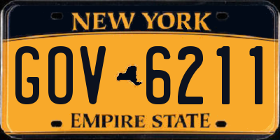 NY license plate GOV6211