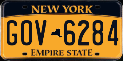 NY license plate GOV6284