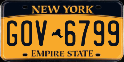 NY license plate GOV6799
