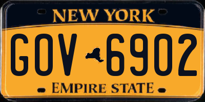NY license plate GOV6902