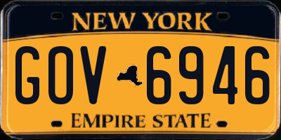 NY license plate GOV6946