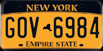 NY license plate GOV6984