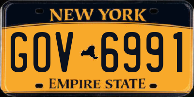 NY license plate GOV6991