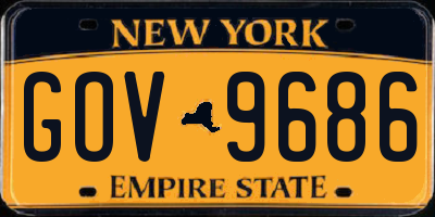NY license plate GOV9686