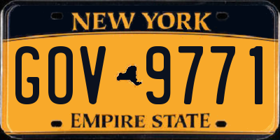 NY license plate GOV9771