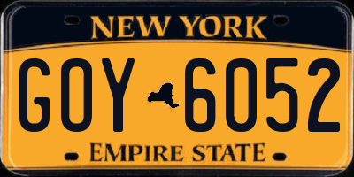 NY license plate GOY6052