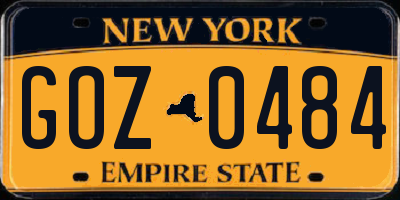 NY license plate GOZ0484