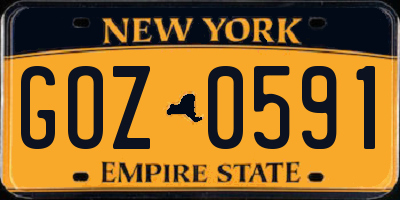 NY license plate GOZ0591