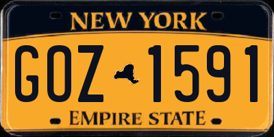 NY license plate GOZ1591