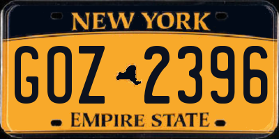 NY license plate GOZ2396