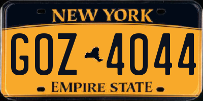 NY license plate GOZ4044