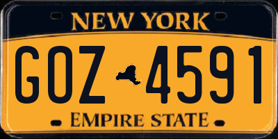 NY license plate GOZ4591