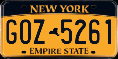 NY license plate GOZ5261