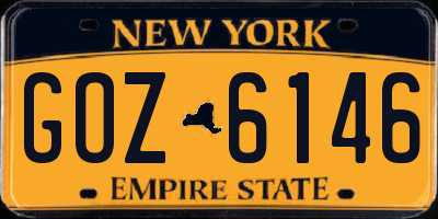 NY license plate GOZ6146