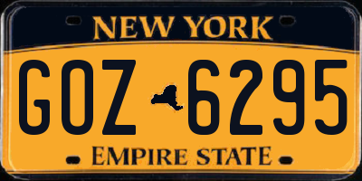 NY license plate GOZ6295