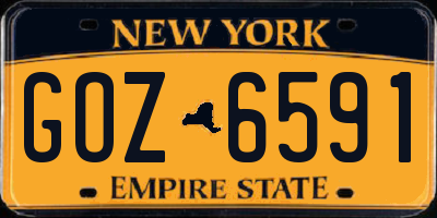 NY license plate GOZ6591
