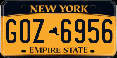 NY license plate GOZ6956
