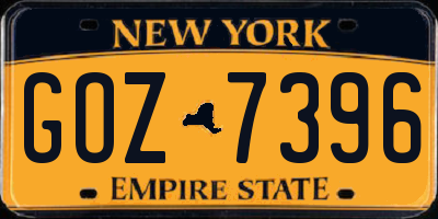 NY license plate GOZ7396