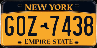 NY license plate GOZ7438