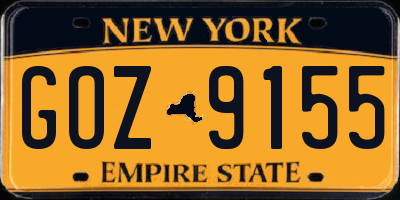 NY license plate GOZ9155