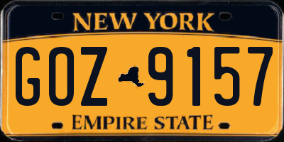 NY license plate GOZ9157