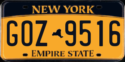 NY license plate GOZ9516