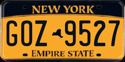 NY license plate GOZ9527