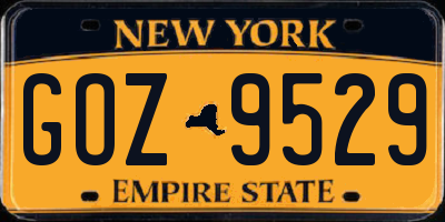 NY license plate GOZ9529