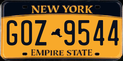 NY license plate GOZ9544