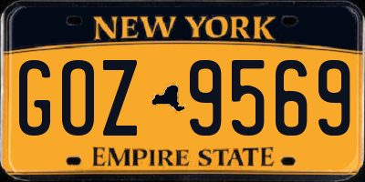 NY license plate GOZ9569