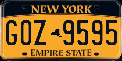 NY license plate GOZ9595