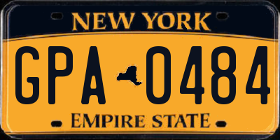 NY license plate GPA0484