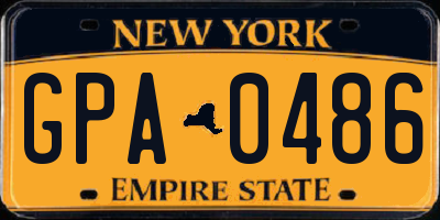 NY license plate GPA0486