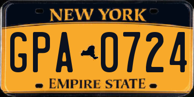 NY license plate GPA0724