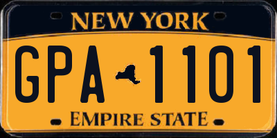 NY license plate GPA1101