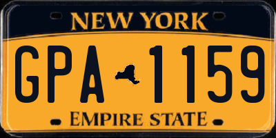 NY license plate GPA1159