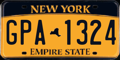 NY license plate GPA1324